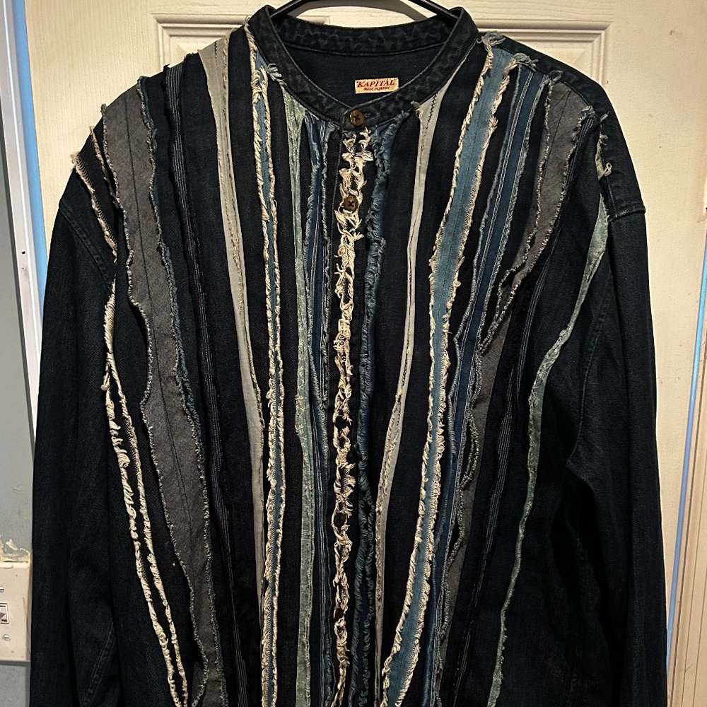 Kapital Reconstructed Patchwork Denim Shirt